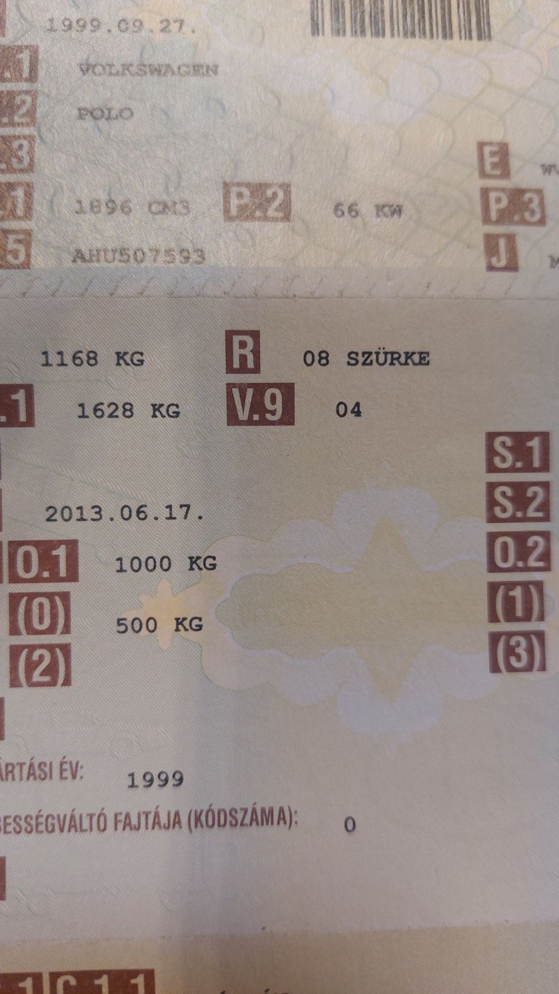 VW POLO 1,9 TDi (AHU) Bontott alkatrészei - Részei | EXPO.HU