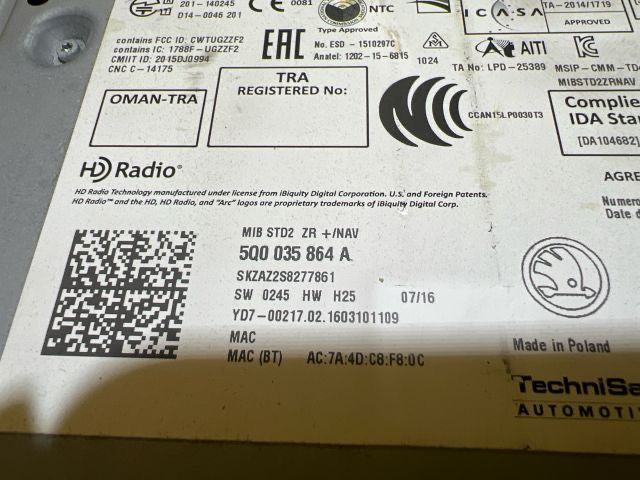 SKODA OCTAVIA III (5E3) Navigáció Elektronika - Navigáció | EXPO.HU