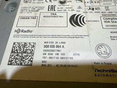 SKODA OCTAVIA III (5E3) Navigáció Elektronika - 1. kép