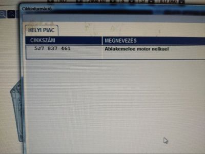 Bal első Ablakemelő Szerkezet (Elektromos) - 3. kép