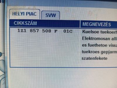 Jobb Visszapillantó Tükör (Elektromos) - Visszapillantó Tükör