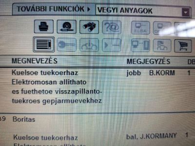 Jobb Visszapillantó Tükör (Elektromos) - 8. kép