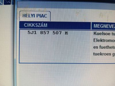 Bal Visszapillantó Tükör (Elektromos) - Visszapillantó Tükör