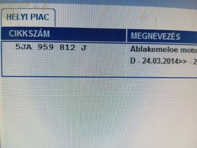 Jobb első Ablakemelő Motor - 4. kép