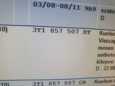 Bal Visszapillantó Tükör (Elektromos) - 10. kép