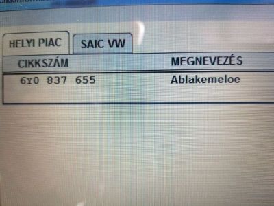 Bal első Ablakemelő Szerkezet (Mechanikus) - 8. kép