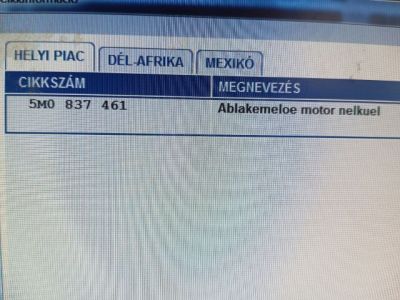 Bal első Ablakemelő Szerkezet (Elektromos) - 4. kép