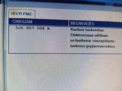 Jobb Visszapillantó Tükör (Elektromos) - 4. kép
