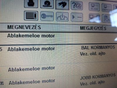 Bal első Ablakemelő Motor - 8. kép