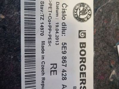 Jobb hátsó Csomagtér Burkolat (Műanyag) - Burkolat