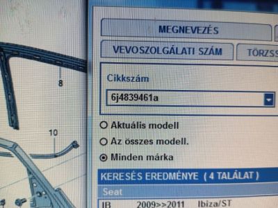 Bal hátsó Ablakemelő Szerkezet (Elektromos) - 6. kép