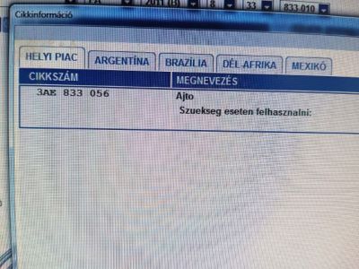 Jobb hátsó Ajtó (Üres lemez) - Ajtó