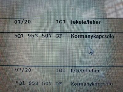 Bal Kormánykapcsoló Irányjelző (Tempomatos) - 8. kép