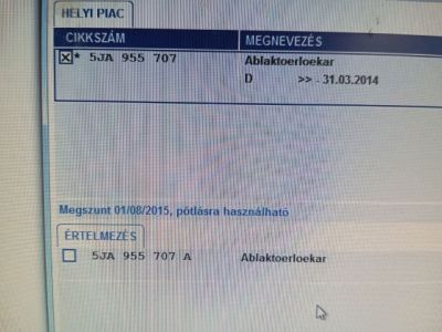 Hátsó Ablaktörlő Kar - 3. kép