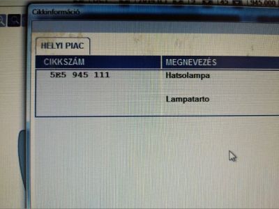 Jobb Hátsó Lámpa - Hátsó Lámpa