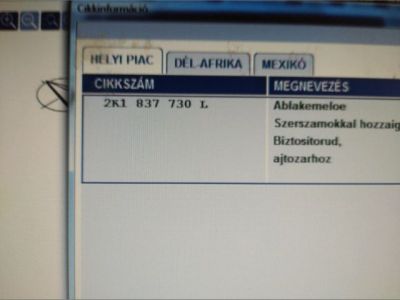 Jobb első Ablakemelő Szerkezet (Elektromos) - 4. kép