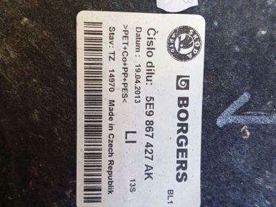 Bal hátsó Csomagtér Burkolat (Műanyag) - Burkolat