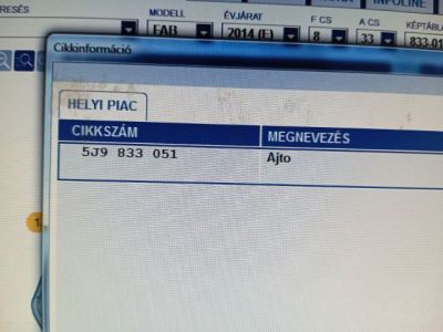 Bal hátsó Ajtó (Részeivel) - 4. kép