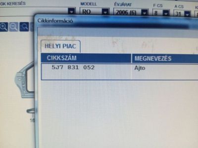 Jobb első Ajtó (Részeivel) - 3. kép