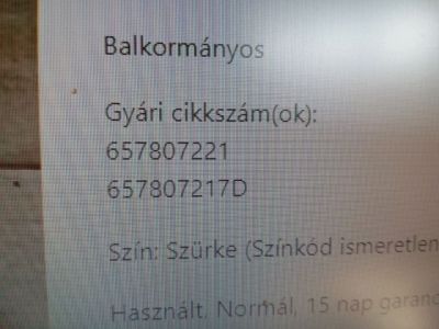 Első Lökhárító (Részeivel) - Lökhárító