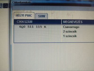 Hátsó Rugó Pár - Rugó