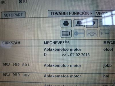 Bal első Ablakemelő Motor - 8. kép