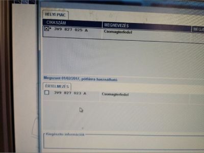 Csomagtérajtó (Üres lemez) - Csomagtérajtó