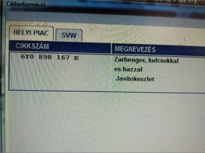 Zárbetét Szett - Zárbetét