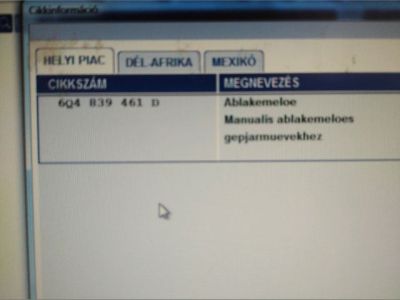 Bal hátsó Ablakemelő Szerkezet (Mechanikus) - Ablakemelő