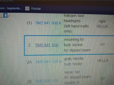 Fényszóró Izzó Foglalat - Kapcsoló, kábel