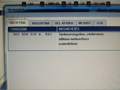 Jobb Visszapillantó Tükör (Elektromos) - 3. kép