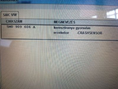 Jobb hátsó Oldal Ütközés Érzékelő - 7. kép