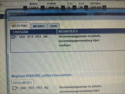 Üzemanyag Szivattyú - Szivattyú