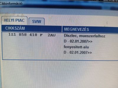 Jobb Műszerfal Díszléc - 5. kép