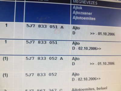 Bal hátsó Ajtó (Üres lemez) - 8. kép