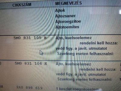 Bal első Ajtó (Részeivel) - 8. kép