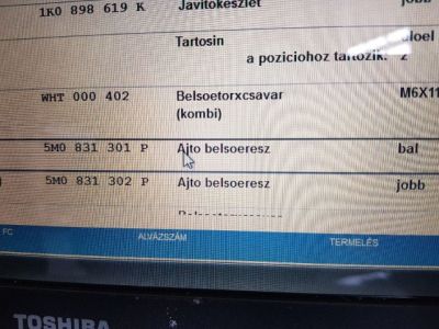 Bal első Ajtó (Részeivel) - 9. kép