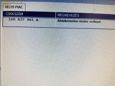 Bal első Ablakemelő Szerkezet (Elektromos) - 6. kép