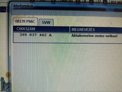 Jobb első Ablakemelő Szerkezet (Elektromos) - Ablakemelő