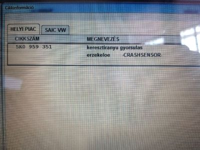 Jobb hátsó Oldal Ütközés Érzékelő - 6. kép