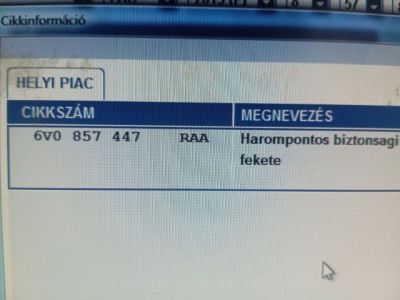 Hátsó Biztonsági Öv Szett - 3. kép