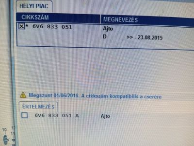 Bal hátsó Ajtó (Részeivel) - 7. kép