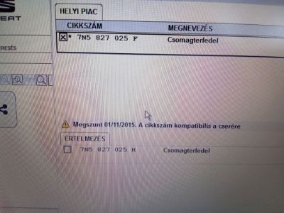 Csomagtérajtó (Részeivel) - 3. kép