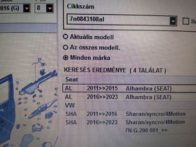 Jobb hátsó Ajtó (Részeivel) - 8. kép