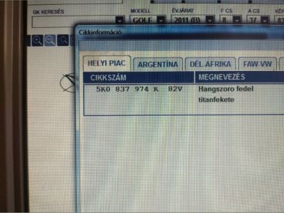 Jobb első Kis Hangszóró Burkolat - Burkolat