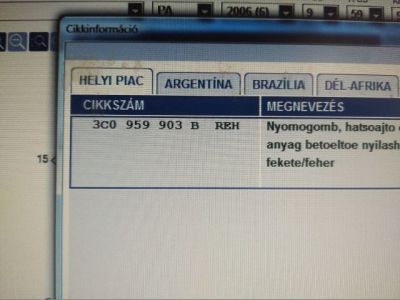 Tankajtó Nyitó Kar / Gomb - Kar / gomb