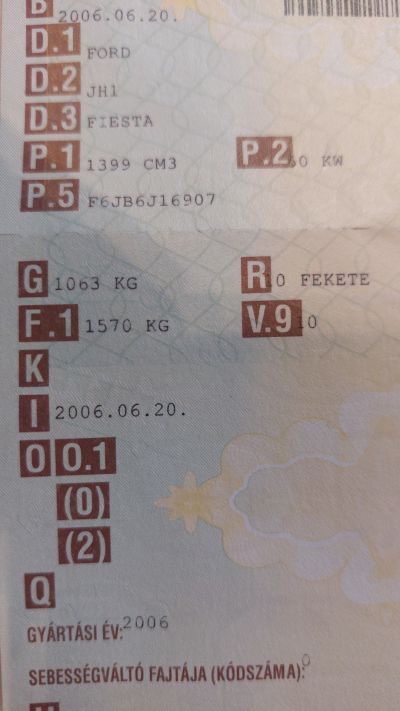 FORD FIESTA 1,4 TDCi Bontott alkatrészei - Részei