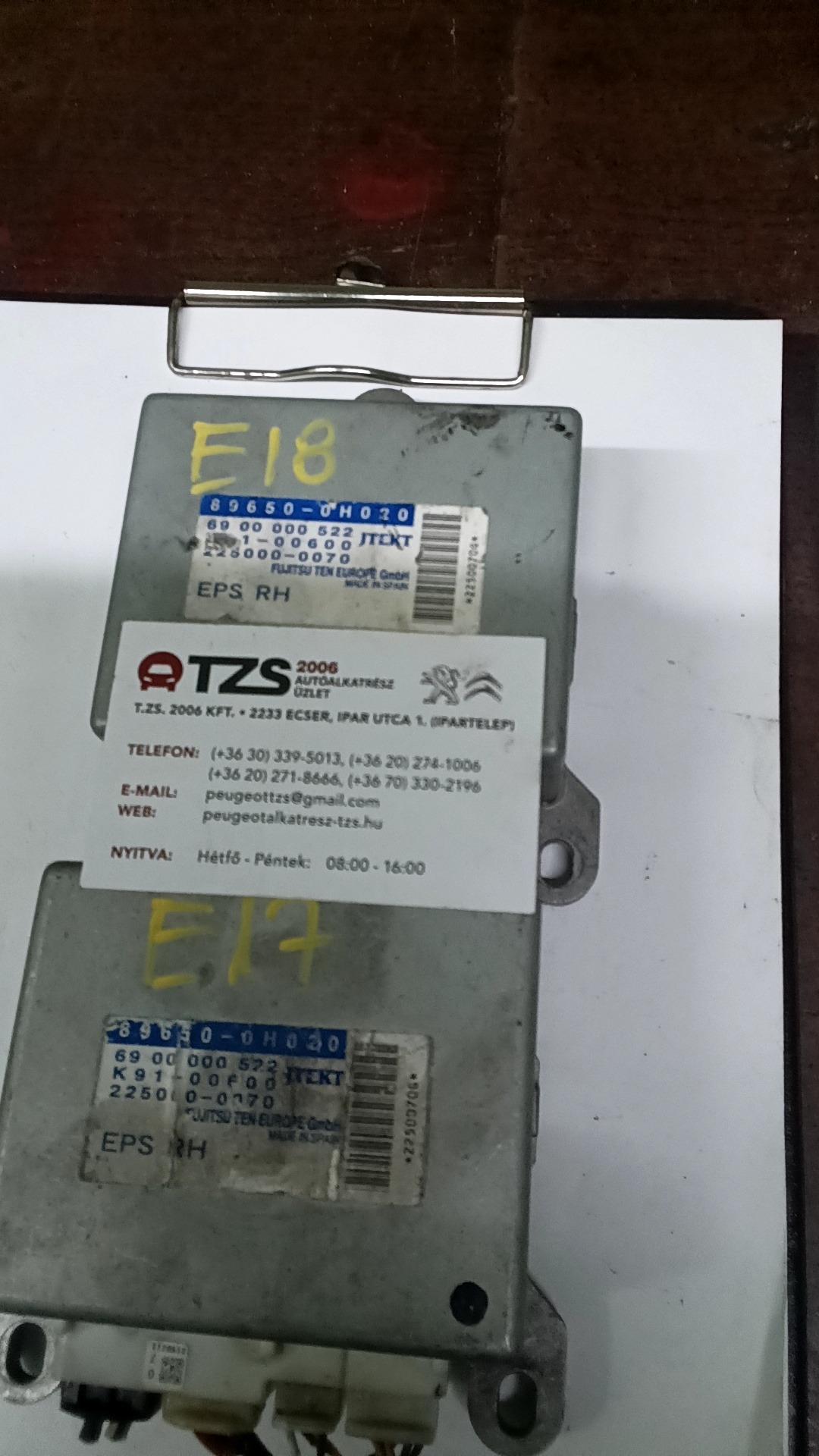 Szervokormány vezérlő 89650-0H020