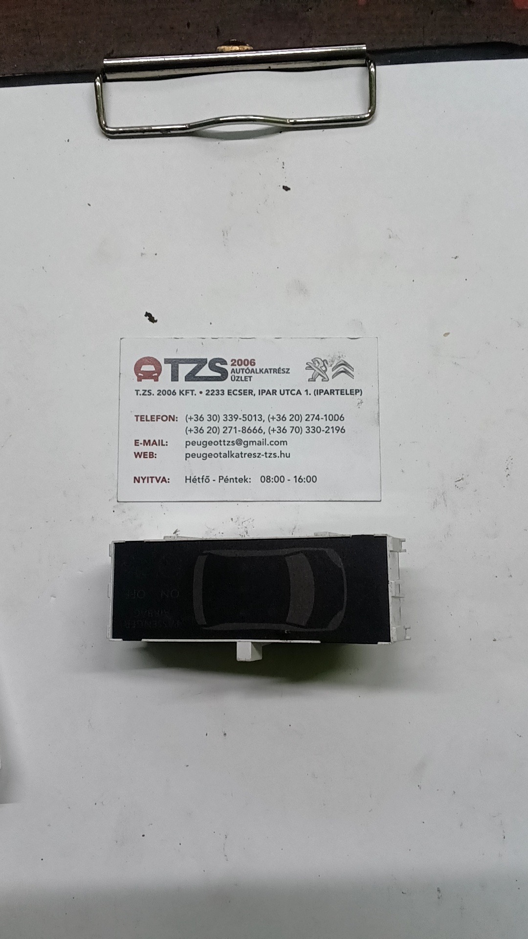 Légzsák kontroll lámpa 9825946880