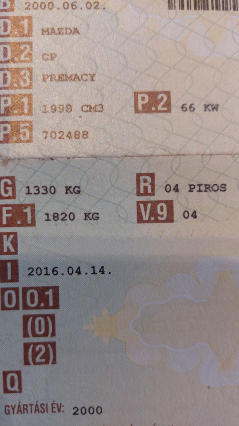 MAZDA PREMACY (CP) Bontott alkatrészei - Részei | EXPO.HU